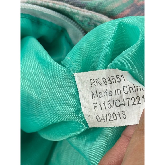 Abstract Beach‎ Tote Bag Rope Handles Turquoise Lining Travel Shopper - Picture 6 of 8